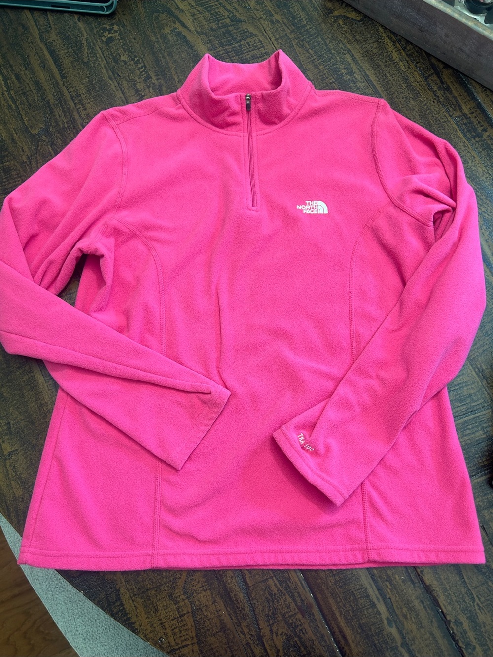 The North Face Women's Hot Pink Quarter-Zip Fleece Pullover